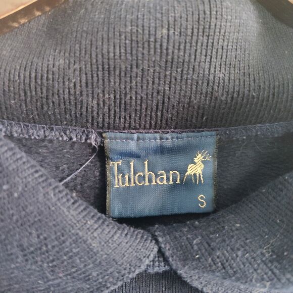 Vintage 90s Cottagecore Collared Sweatshirt 3D Farmer Sheep Pasture Scene Small - Picture 10 of 11